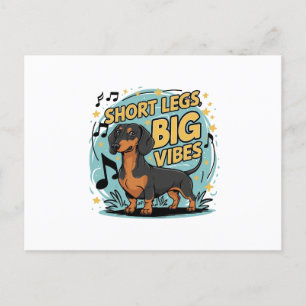 Invitation Carte Postale Dachshund Pattes Courtes Grandes Vibes