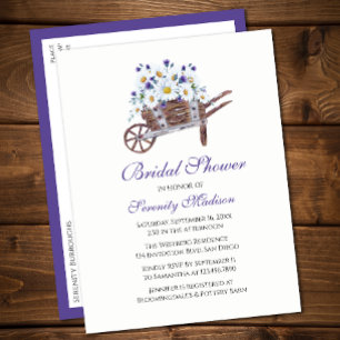 Invitation Carte Postale Daisy Fleur sauvage Aquarelle Fête des mariées flo