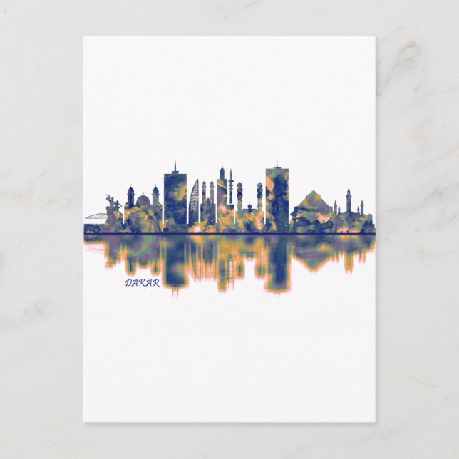 Invitation Carte Postale Dakar Skyline (Devant)