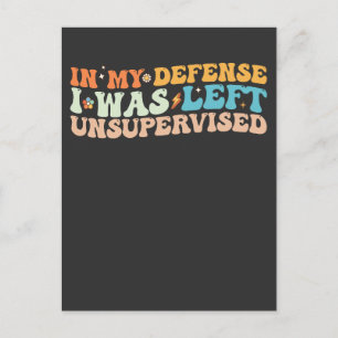 Invitation Carte Postale Dans Ma Défense, J'Ai Été Laissé Sans Surveillance