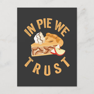 Invitation Carte Postale Dans Pie We Trust Funny Unique Pie Fall Lovers Cad