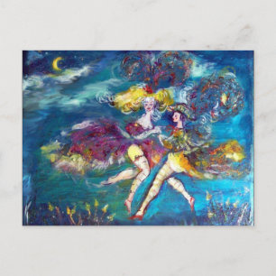 INVITATION CARTE POSTALE DANSE DE CARNAVAL DANS LA NUIT