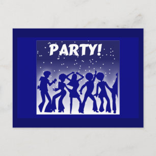Invitation Carte Postale Danseurs de disco de partie