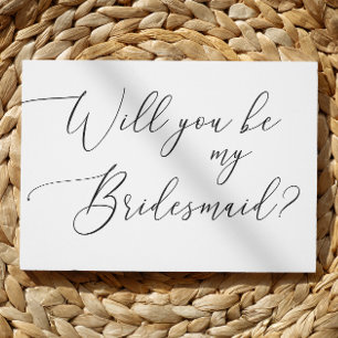Invitation Carte Postale Demande à tes demoiselles d'honneur - Script