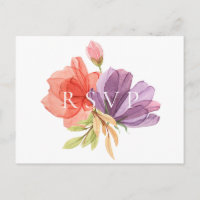 Demande de chanson de RSVP de mariage floral vapor