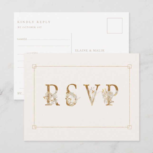 Invitation Carte Postale Demande de réponse et de chanson pour un mariage f (Devant / Derrière)