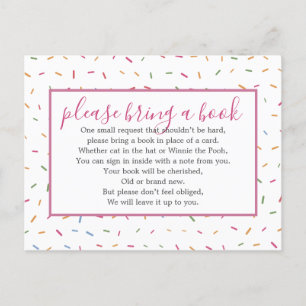 Invitation Carte Postale Demande d'insertion de livre pour Baby Sprinkle Ba