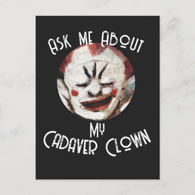 Invitation Carte Postale Demandez-moi à propos de mon TShirt de fête de clo (Devant)