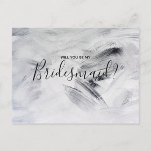 Invitation Carte Postale Demoiselle d'honneur de mariage   Peintures de cou