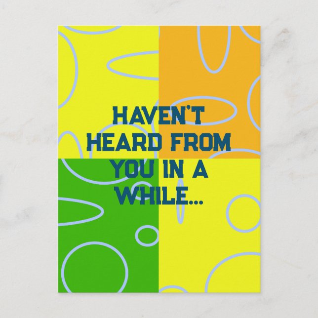 Invitation Carte Postale Déposez-Moi Une Ligne Amusante Rétro Quad Cercles  (Devant)