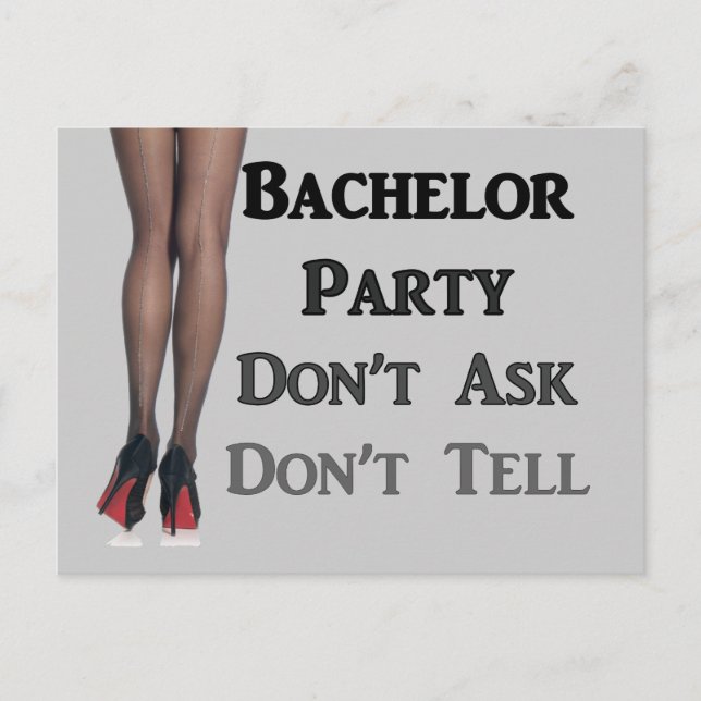 Invitation Carte Postale Dernier Fling fun bachelor party (Devant)