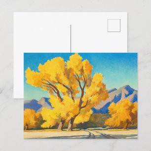 Invitation Carte Postale Desert Cottonwoods, Arizona par Maynard Dixon