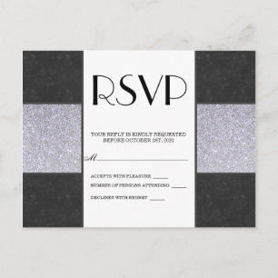 Invitation Carte Postale Design de panneau de Parties scintillant en marbre