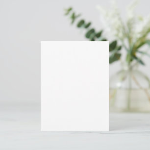 Invitation Carte Postale Design simple blanc personnalisé moderne Ajouter u