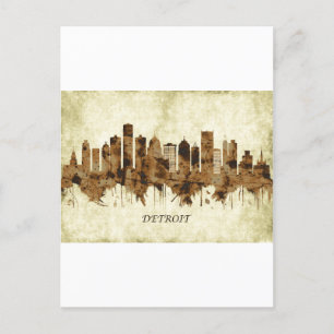 Invitation Carte Postale Detroit Michigan