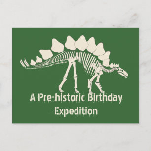 Invitation Carte Postale Dinosaur Dig Anniversaire Aventure