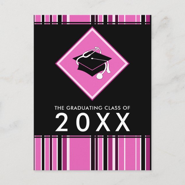 Invitation Carte Postale diplôme en médecine (Devant)