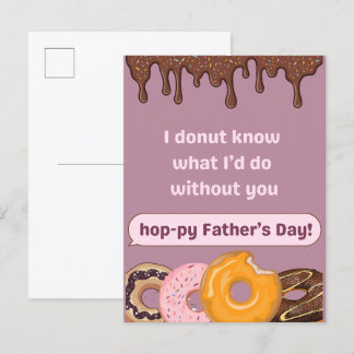 Invitation Carte Postale Donut Limited Fête des pères Edition
