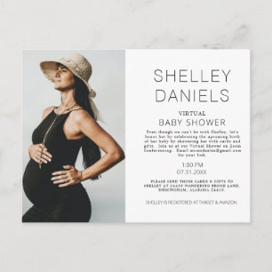 Invitation Carte Postale Douche simple par Baby shower photo par courrier