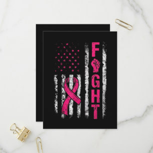 Invitation Carte Postale Drapeau américain de sensibilisation au cancer du