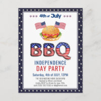 Drapeau américain Rouge Bleu 4 juillet BBQ