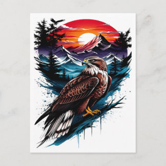 Invitation Carte Postale Eagle in the mountain