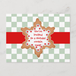 Invitation Carte Postale Échange de cookies de vacances