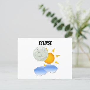 Invitation Carte Postale Éclipse