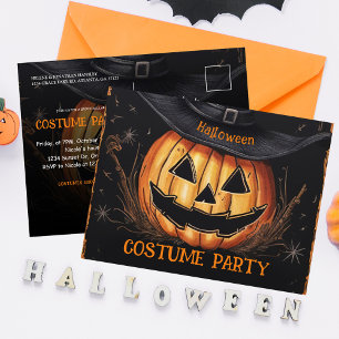 Invitation Carte Postale Éffrayant Halloween Costume adulte Fête d'entrepri
