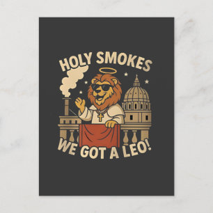 Invitation Carte Postale Église chrétienne Holy Smoke Pope Leo XIV 