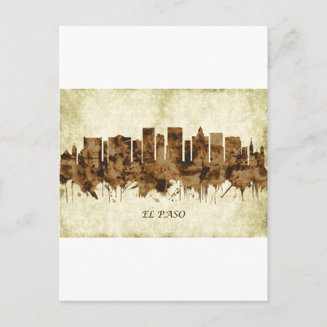 Invitation Carte Postale El Paso Texas Cityscape (Devant)