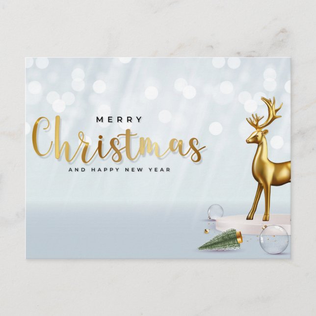 Invitation Carte Postale "Élégance de l'invitation : votre présence est dem (Devant)