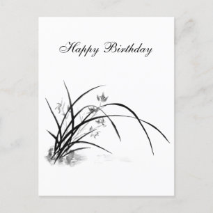 Invitation Carte Postale Élégance orchidée