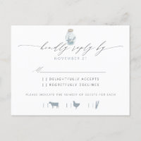 Elégant Beach Seashell Script Wedding RSVP
