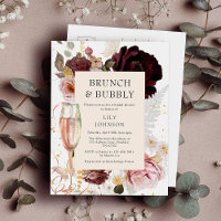 Élégant Brunch rose et Fête des mariées mousseuse