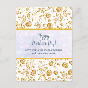Invitation Carte Postale Élégant floral aquarelle pour une joyeuse fête des