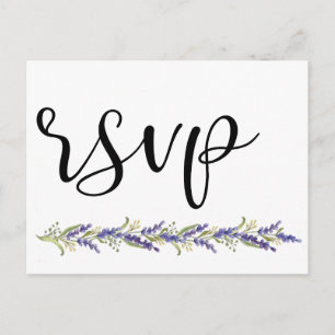 Invitation Carte Postale Elégant Wisteria arbre minimal Mariage Rsvp