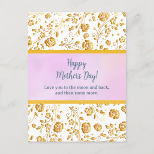 Invitation Carte Postale Elégante florale d'aquarelle pour la Joyeuse Fête