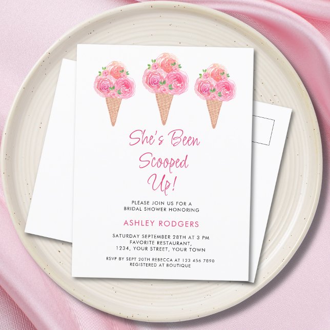 Invitation Carte Postale Elle a été ramassée dans la Fête des mariées de gl (Créateur téléchargé)