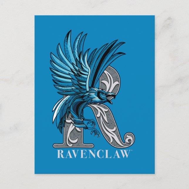 Invitation Carte Postale Emblème à hachures RAVENCLAW™ (Devant)
