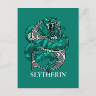 Invitation Carte Postale Emblème croisé SLYTHERIN™