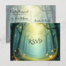 Enchanted Sunlit Summer Grove Wedding RSVP