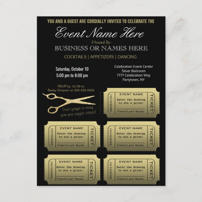 Invitation Carte Postale Entreprise ou entreprise avec rabat (Devant)