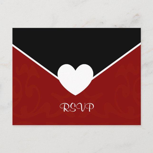 Invitation Carte Postale Enveloppe Saint-Valentin (Devant)