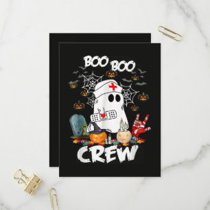 Invitation Carte Postale Équipage Boo Boo Infirmière Fantôme Halloween Effr