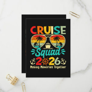 Invitation Carte Postale Équipe de croisière 2026 Vacances d'été en famille