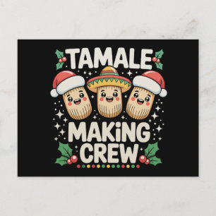 Invitation Carte Postale Équipe de fabrication de tamales Saison de Noël Me