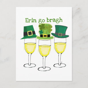 INVITATION CARTE POSTALE ERIN DE PARTIE DE VIN VONT JOUR DU SAINT PATRICKS