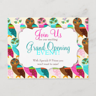 Invitation Carte Postale Et Maintenant, Petite Chouette ? Grande ouverture