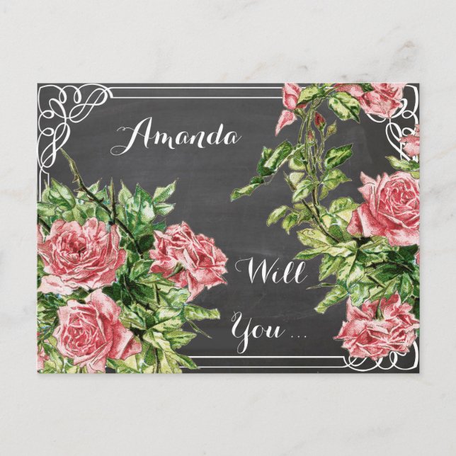 Invitation Carte Postale êtes-vous ma servante d'accueil ? (Devant)